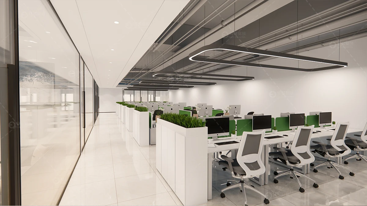 4000芯片開(kāi)發(fā)公司辦公室裝潢效果-第1張圖片-上海古都建筑設(shè)計(jì)集團(tuán)