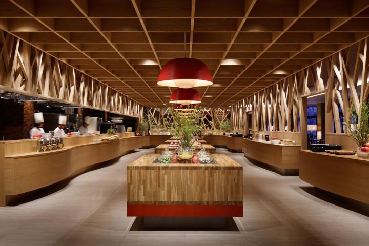 原木日式餐廳裝修設(shè)計-第1張圖片-上海古都建筑設(shè)計集團