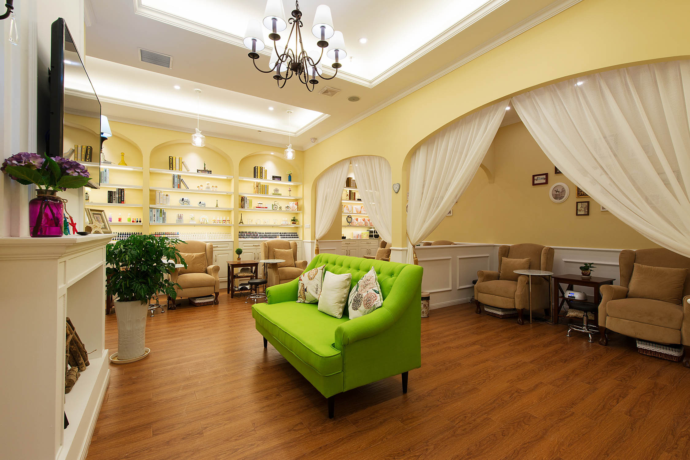 時尚清新美甲店裝修設(shè)計-第2張圖片-上海古都建筑設(shè)計集團 時尚清新美甲店裝修設(shè)計-第2張圖片-上海古都建筑設(shè)計集團