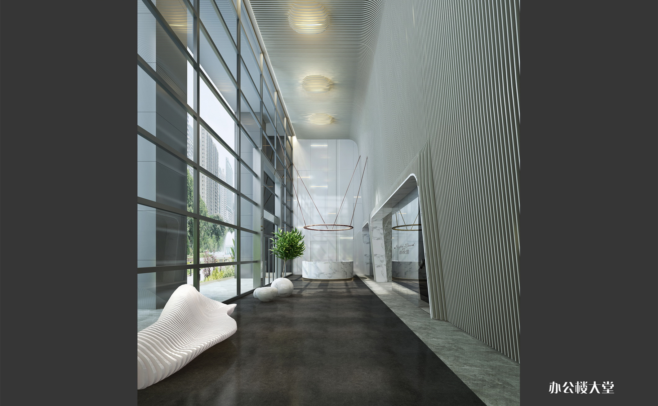 高檔簡(jiǎn)潔辦公樓裝修設(shè)計(jì)-第3張圖片-上海古都建筑設(shè)計(jì)集團(tuán)