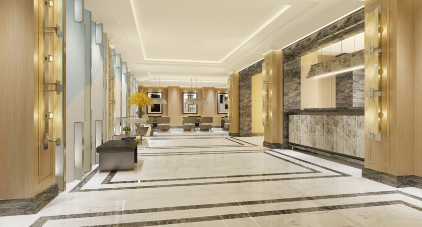 古典奢華風格辦公樓大廳裝修設(shè)計-第6張圖片-上海古都建筑設(shè)計集團 古典奢華風格辦公樓大廳裝修設(shè)計-第6張圖片-上海古都建筑設(shè)計集團