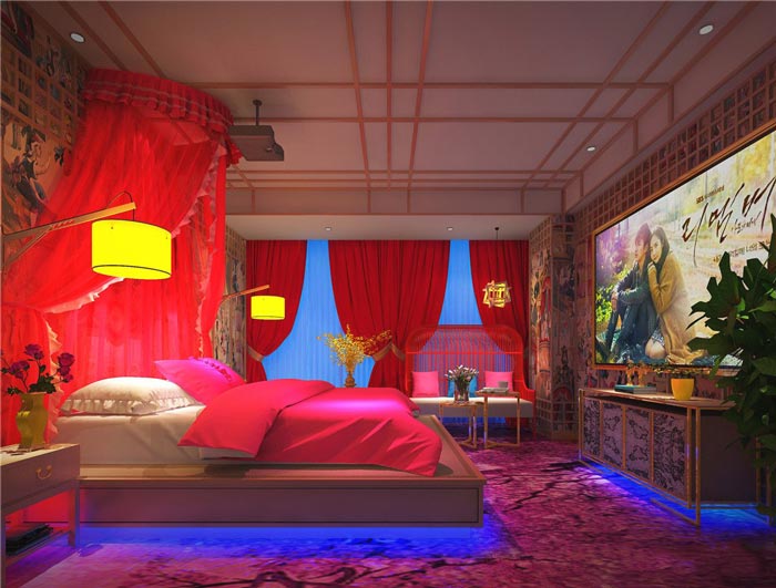 個性情侶主題酒店裝修設計-第2張圖片-上海古都建筑設計集團 個性情侶主題酒店裝修設計-第2張圖片-上海古都建筑設計集團