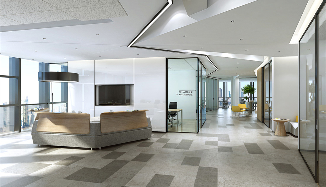科技簡約風格辦公室裝修設計-第3張圖片-上海古都建筑設計集團 科技簡約風格辦公室裝修設計-第3張圖片-上海古都建筑設計集團