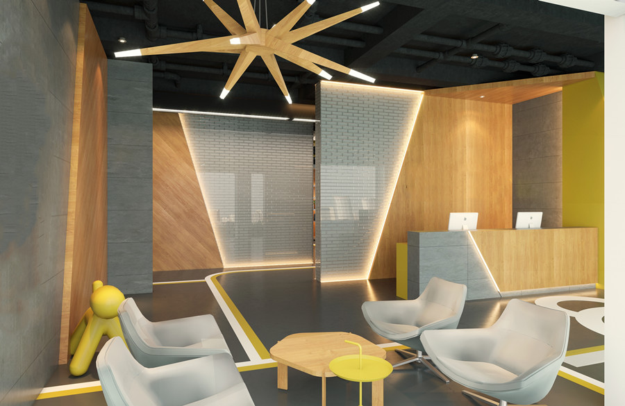 松江辦公室裝修800平國有公司辦公室-辦公室裝修設(shè)計效果圖-第1張圖片-上海古都建筑設(shè)計集團