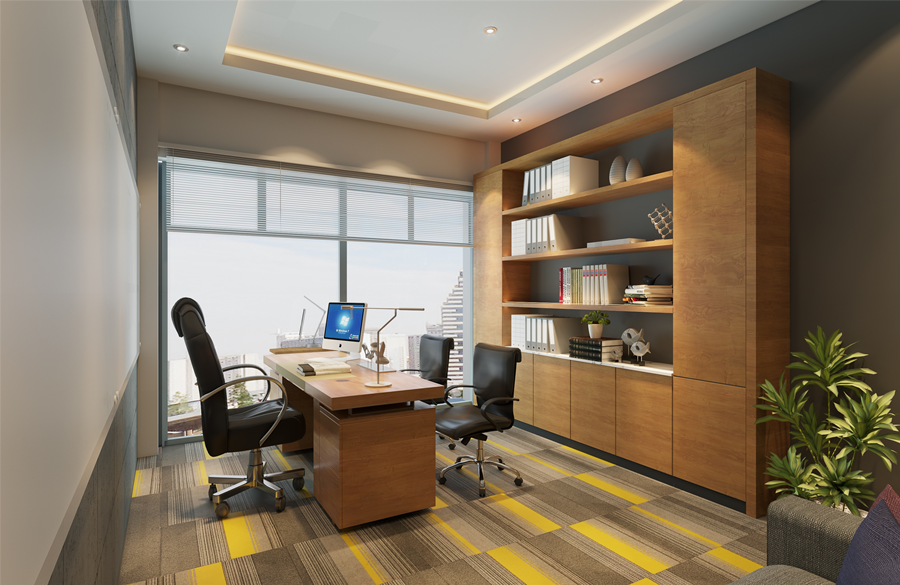 松江辦公室裝修800平國有公司辦公室-辦公室裝修設(shè)計效果圖-第5張圖片-上海古都建筑設(shè)計集團