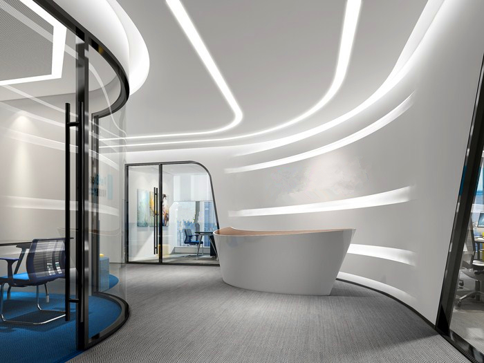 4300平米醫(yī)療公司辦公空間設(shè)計布局-辦公室裝修設(shè)計效果圖-第1張圖片-上海古都建筑設(shè)計集團(tuán)