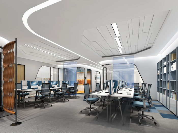 4300平米醫(yī)療公司辦公空間設(shè)計布局-辦公室裝修設(shè)計效果圖-第2張圖片-上海古都建筑設(shè)計集團(tuán)