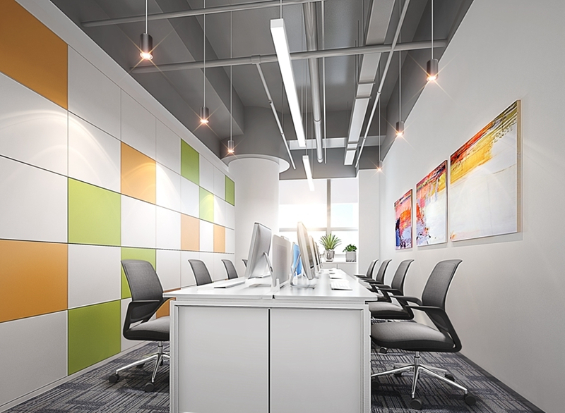 IT網絡信息公司辦公室設計裝修效果-辦公室裝修設計效果圖-第2張圖片-上海古都建筑設計集團